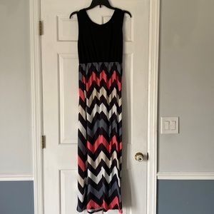 Chevron maxi dress